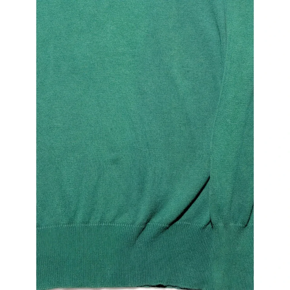 VTG‎ Slazenger V Neck Golf Sweater Green Cotton Rochester Country Club Medium